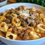 Cheesesteak Tortellini in Rich Provolone Sauce