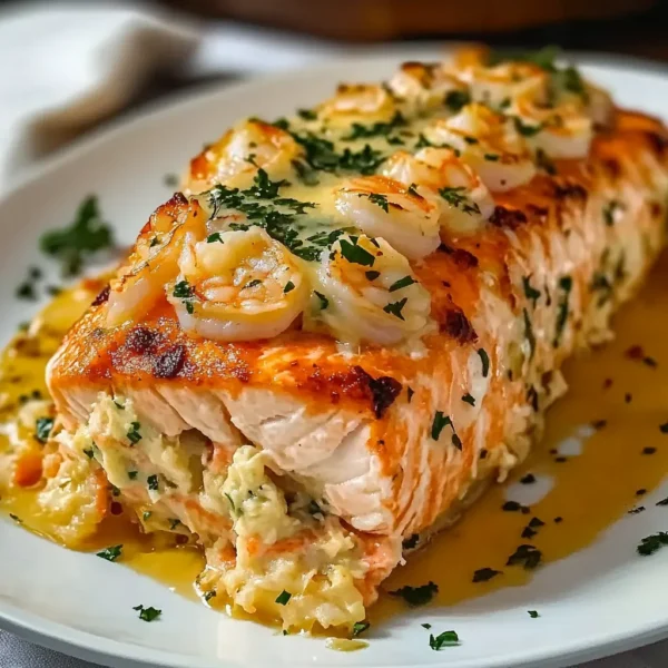 Crab and Shrimp Stuffed Salmon Recipe