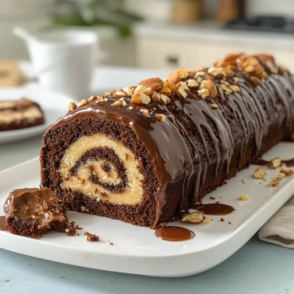 German Chocolate Cake Roll