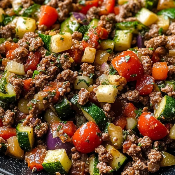 Mediterranean Ground Beef Stir-Fry
