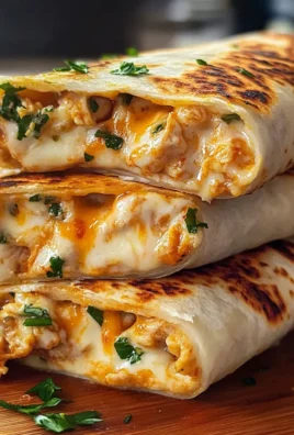 Ooey-Gooey Cheesy Garlic Chicken Wraps You’ll Devour