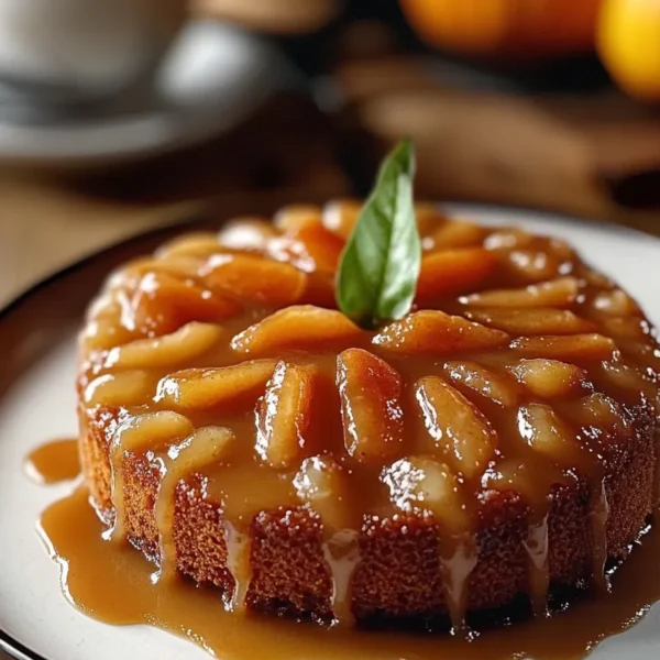 Caramel Apple Upside Down Cake Freshly Baked