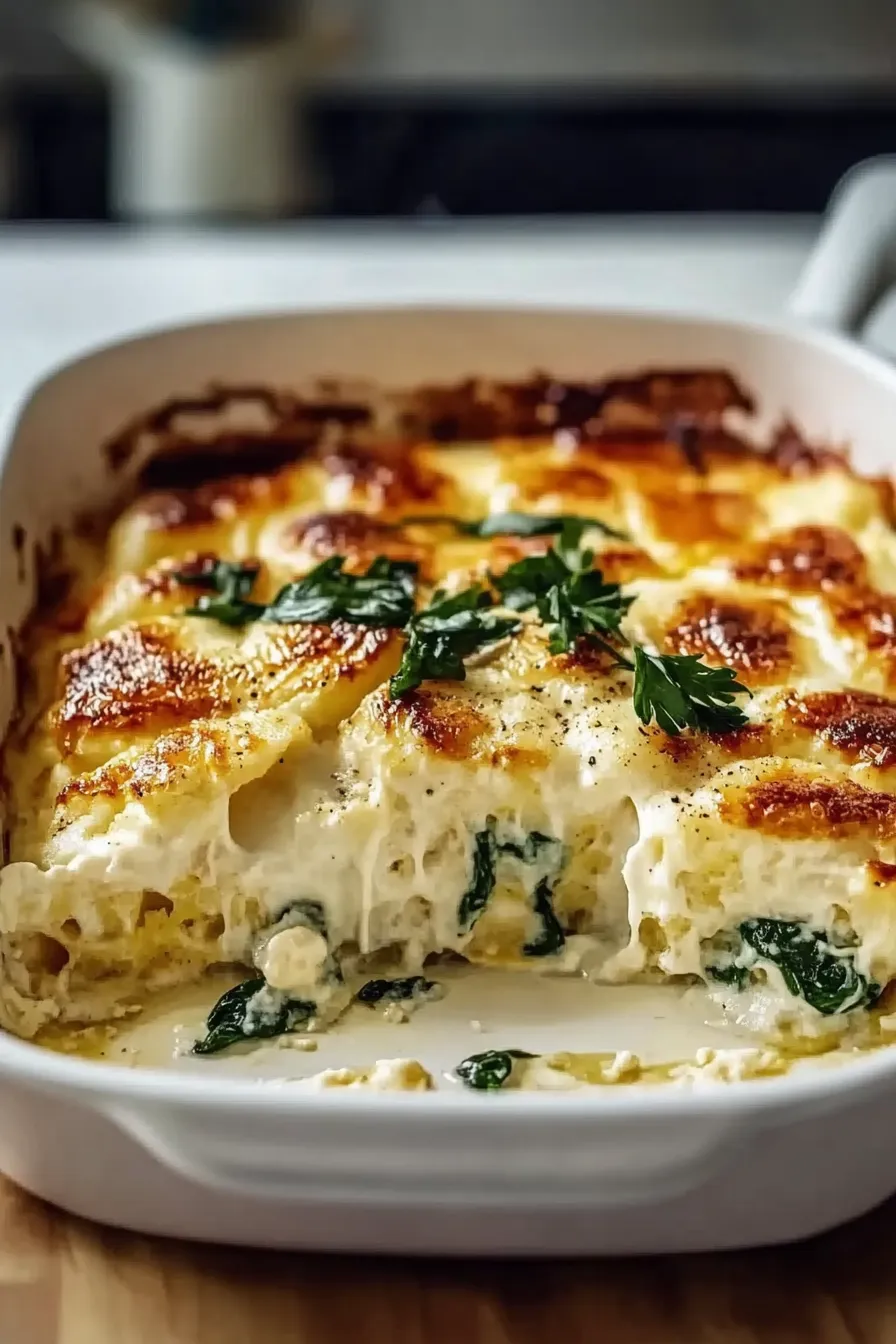 Creamy Chicken and Spinach Casserole