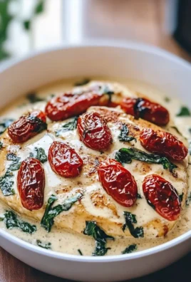 Creamy Tuscan Chicken with Spinach & Sun-Dried Tomatoes