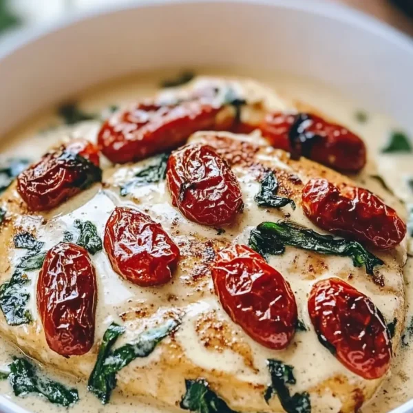 Creamy Tuscan Chicken with Spinach & Sun-Dried Tomatoes