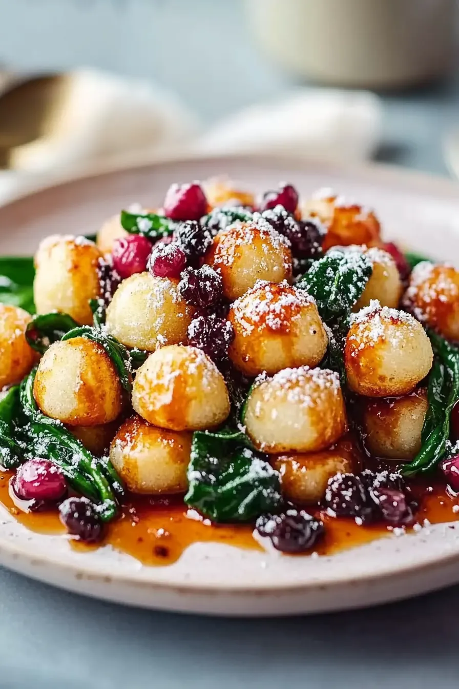 Crispy Gnocchi With Spinach And Feta