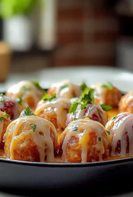 Delicious Homemade Onion Meatballs on a Serving Plate