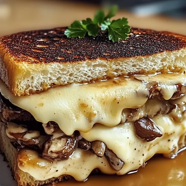 Delicious Easy Swiss Mushroom Melt Sandwich Ready to Enjoy