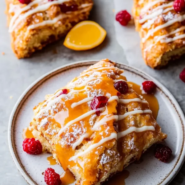 Glazed Cranberry Orange Scones Freshly Baked