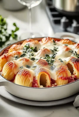 Healthy Vegetarian Stuffed Pasta Shells on a Plate