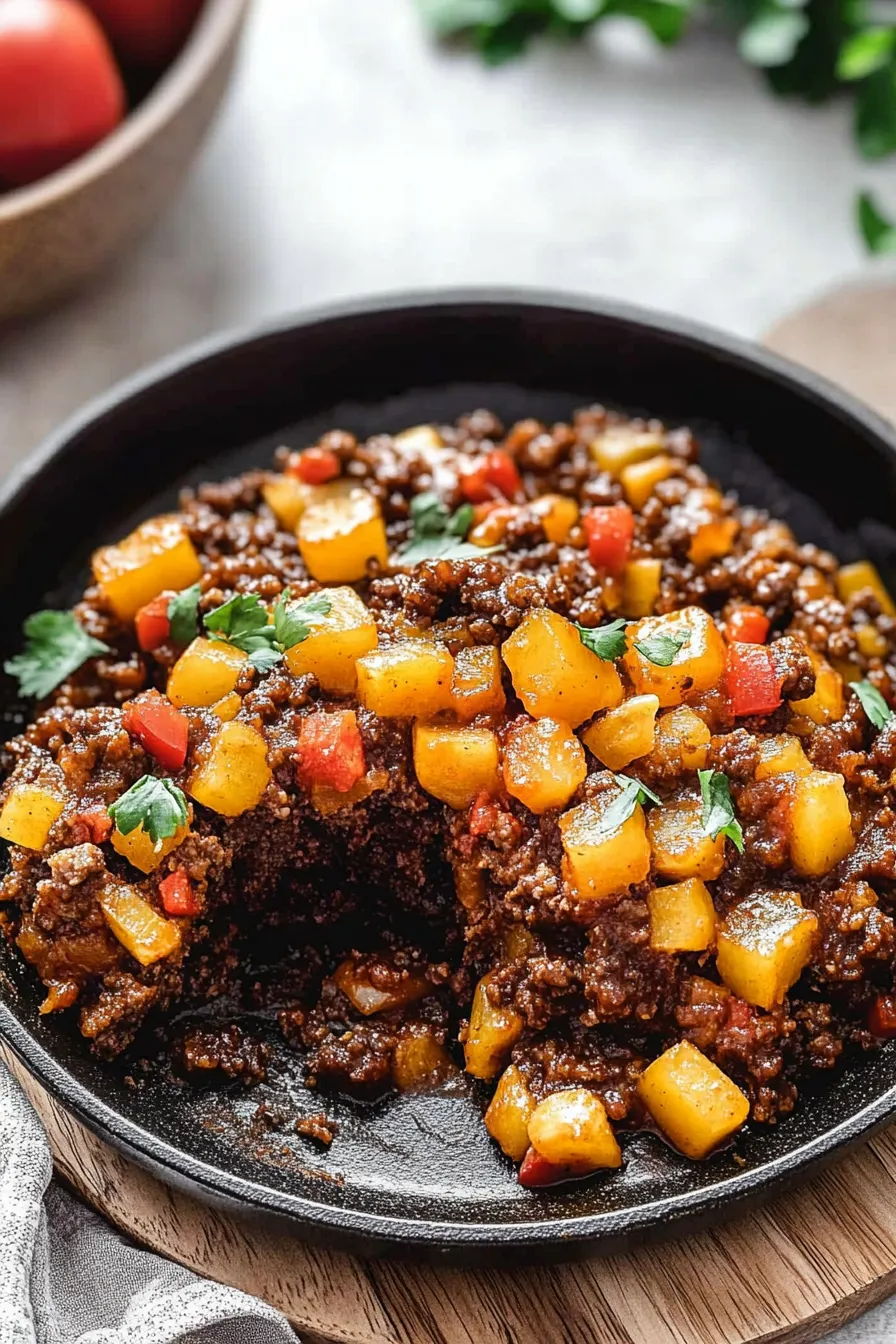 Mexican Ground Beef and Potato Skillet