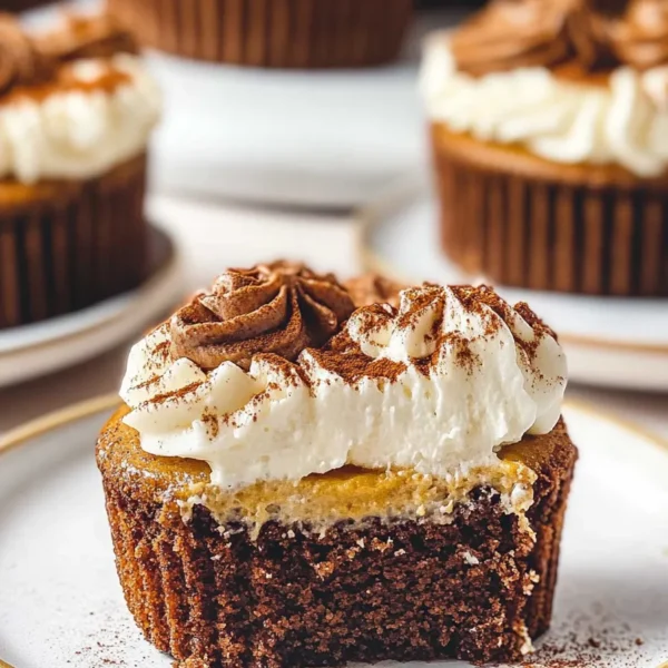 Mini Pumpkin Cheesecakes on a Rustic Table