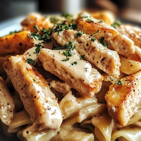 One Pot Creamy Garlic Chicken Pasta - Delicious and Easy