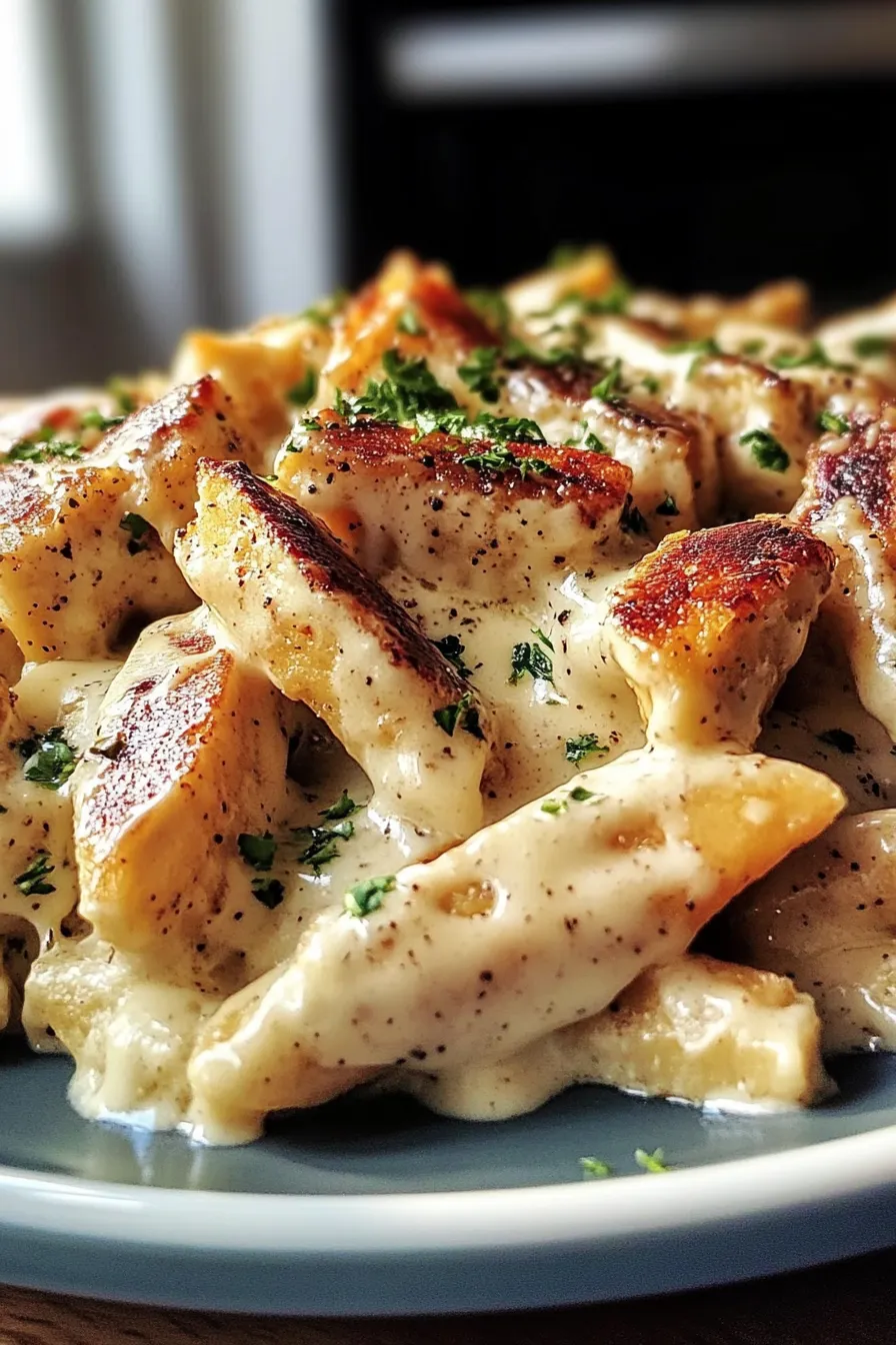 One Pot Creamy Garlic Chicken Pasta that Delights Instantly