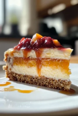 Peach Cobbler Cheesecake Slice on a Rustic Plate