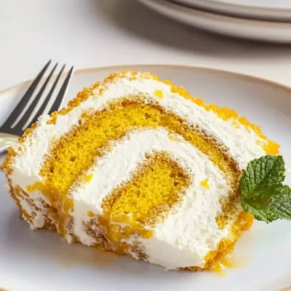 Homemade Pumpkin Roll with Cream Cheese Filling