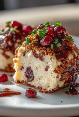 Delicious Quick Cranberry-Pecan Cheese Ball on a Serving Platter