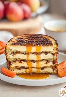 Roasted Apple and Brie Panini Close-Up