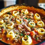 Sausage Tortellini Soup in a Bowl