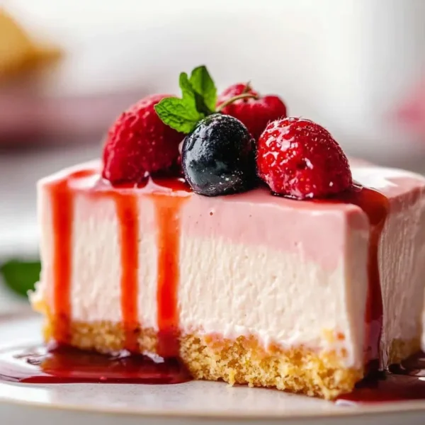 Velvet Strawberry Cheesecake – Creamy and Delicious Slice