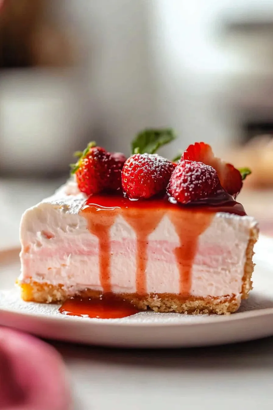 Velvet Strawberry Cheesecake – Creamy Dreamy Delight
