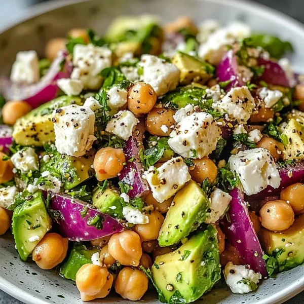Chickpea Feta Avocado Salad Recipe
