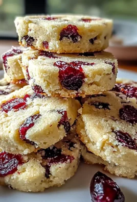 Cranberry Orange Shortbread Cookies