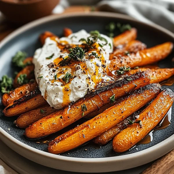 DELICIOUS ROASTED CARROTS WITH WHIPPED RICOTTA AND SPICY HONEY
