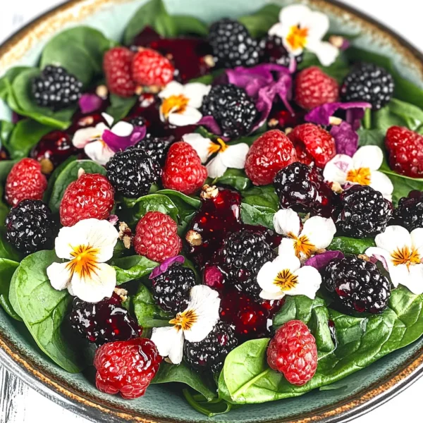 EASY SPINACH AND BLACKBERRY SALAD