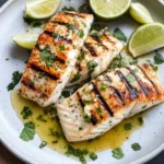Easy Grilled Halibut with Cilantro Lime Butter