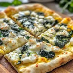 GREEK ROASTED GARLIC SPINACH WHITE PIZZA: A FLAVORFUL DELIGHT