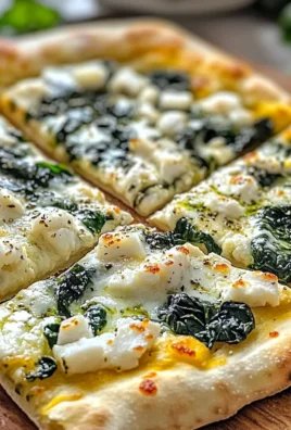 GREEK ROASTED GARLIC SPINACH WHITE PIZZA: A FLAVORFUL DELIGHT
