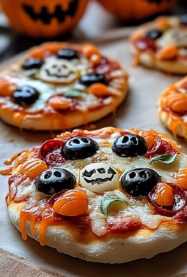 Halloween Mini Pizzas
