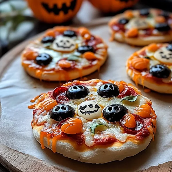 Halloween Mini Pizzas