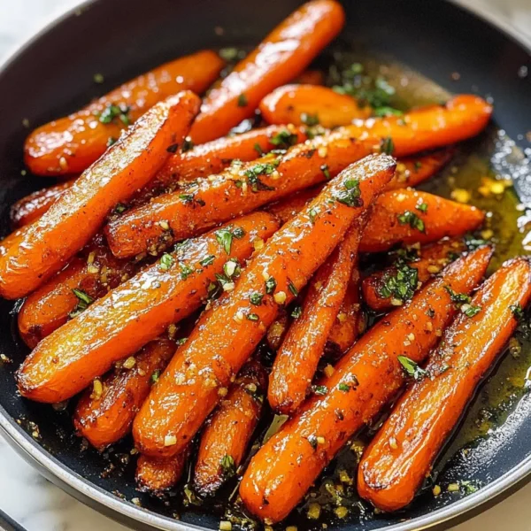 Honey Garlic Butter Roasted Carrots