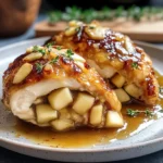 Maple Glazed Apple and Brie Stuffed Chicken