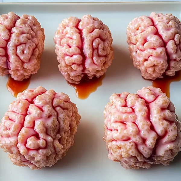 Marshmallow Rice Krispies Halloween Brains
