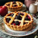 Mini Shortbread Pie with Berry & Apple Filling