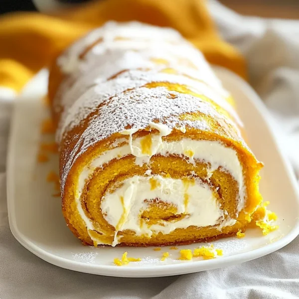 PUMPKIN CREAM CHEESE ROLL DELIGHTFUL FALL DESSERT RECIPE