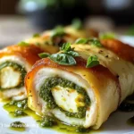 Pesto Provolone Parcel Perfection Juicy Chicken Roll Ups