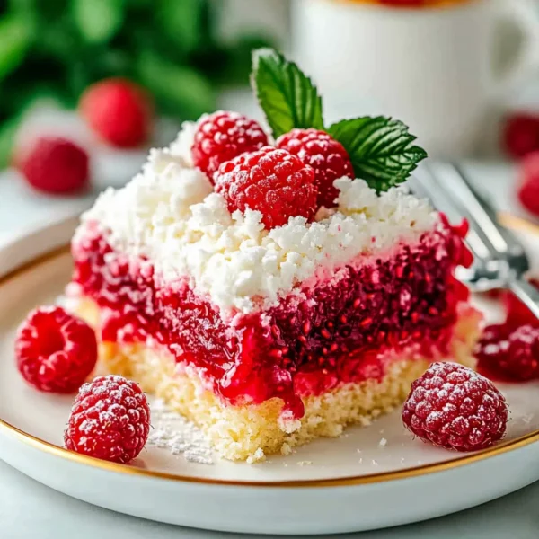 Raspberry Zinger Poke Cake