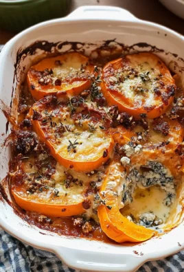 Red Kuri Squash Blue Cheese Gratin