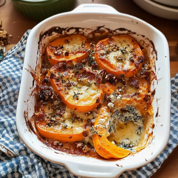 Red Kuri Squash Blue Cheese Gratin