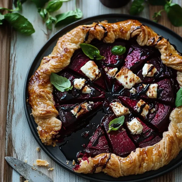 Roasted Beet and Goat Cheese Galette with Balsamic Glaze Recipe