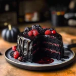 SPOOKY BLACK VELVET HALLOWEEN CAKE