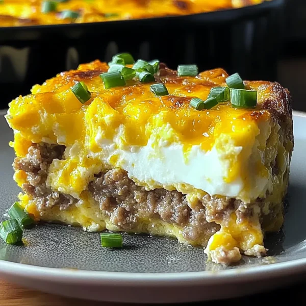 Sausage Egg Cream Cheese Casserole