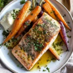 Simple Salmon Dinner with Roasted Carrots