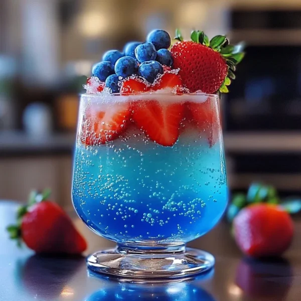 Strawberry Blue Hawaiian Cocktail