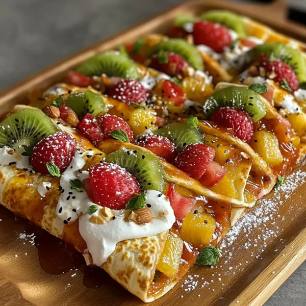 Sweet and Spicy Fruit Pizza Wraps Recipe