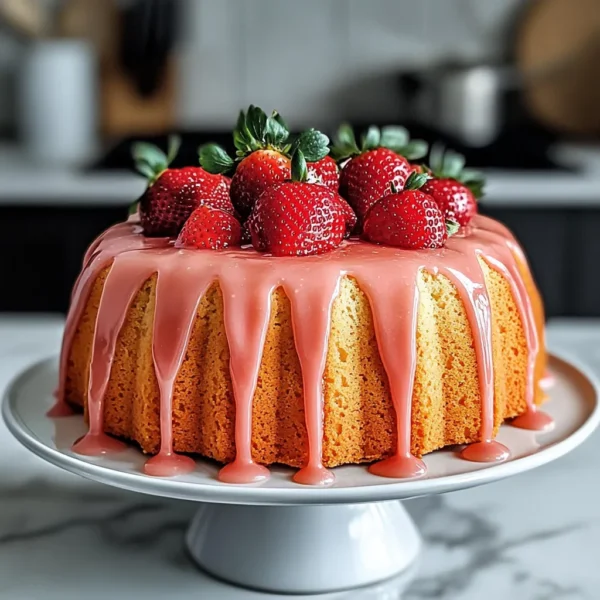 Sweet and Tangy Strawberry Pound Cake That’s Simply Irresistible